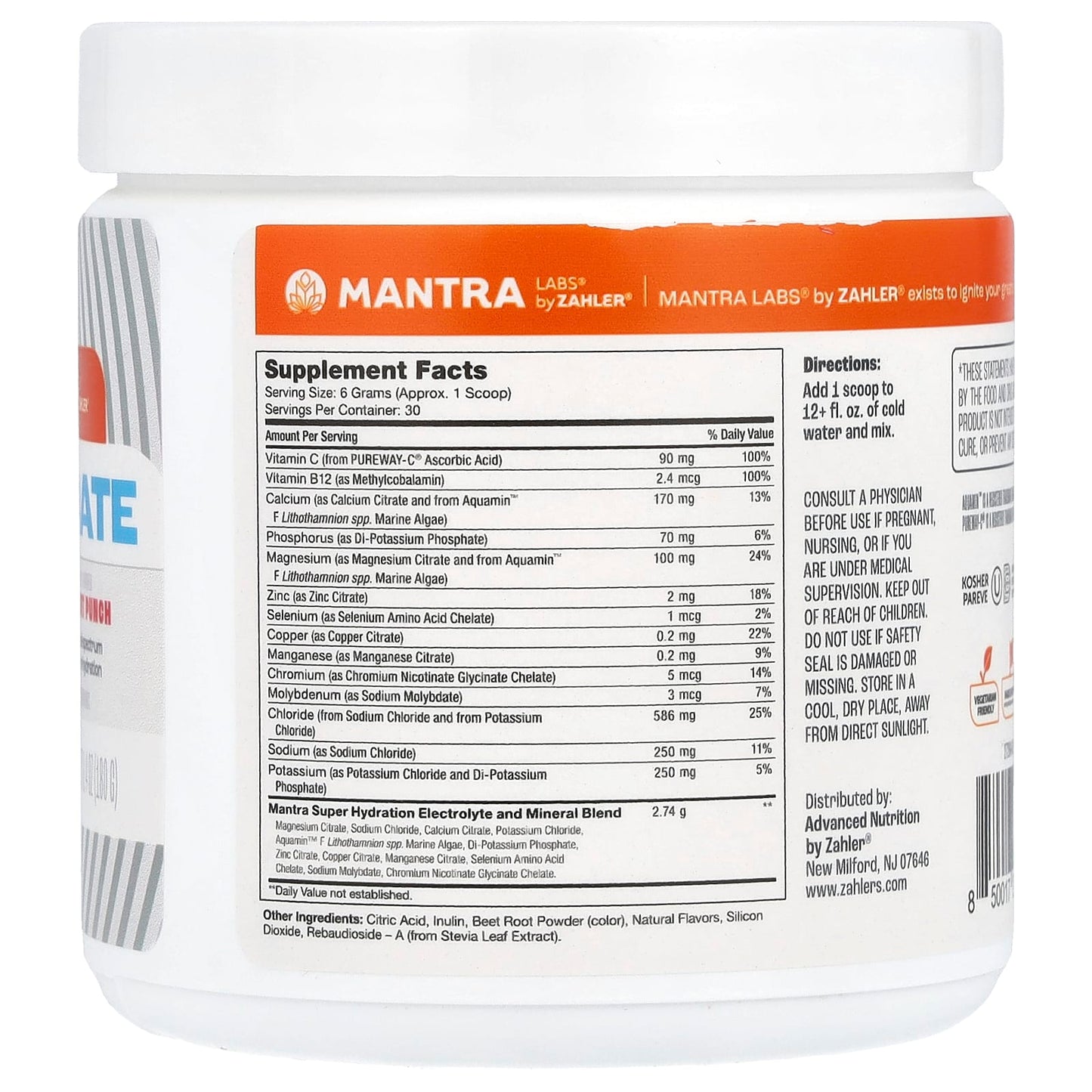 Zahler, Hydrate, Fruit Punch, 6.4 oz (180 g) - Image 2