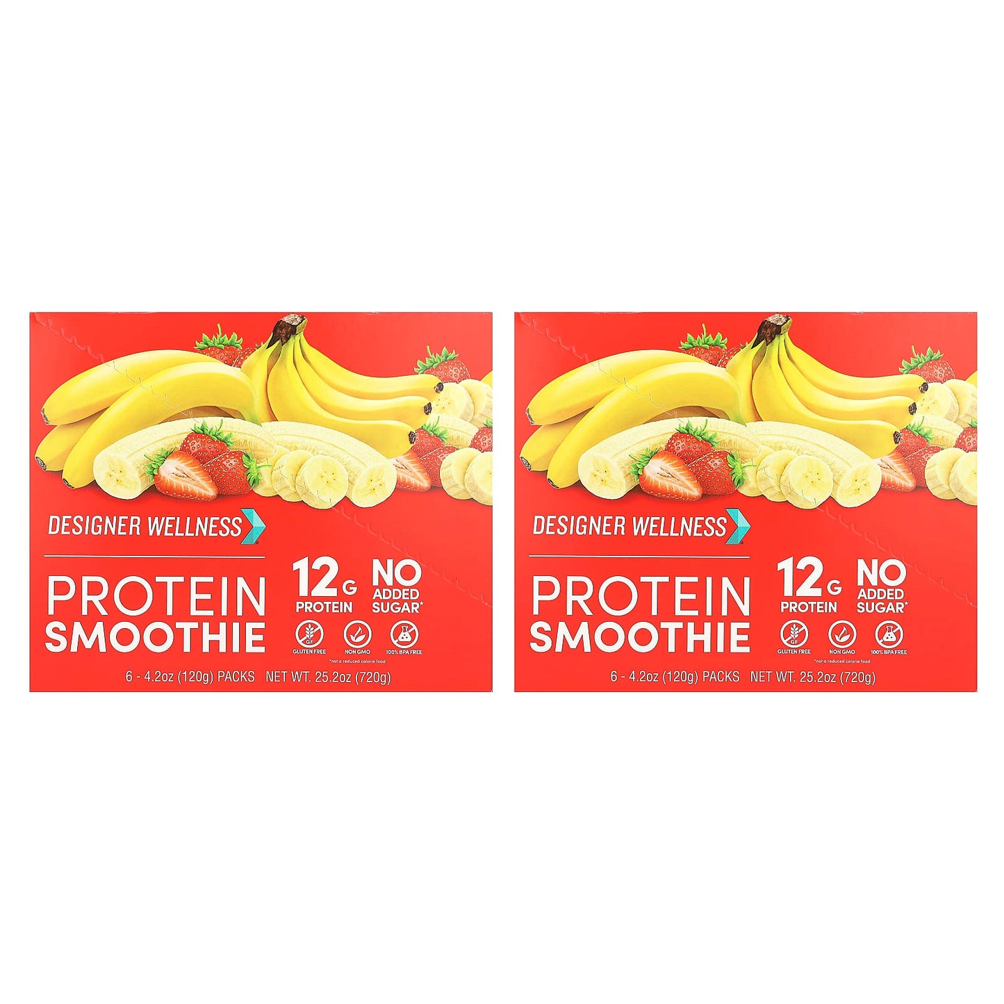 Strawberry Banana Protein Smoothie Packs | 12g Protein, Gluten-Free - Image 2