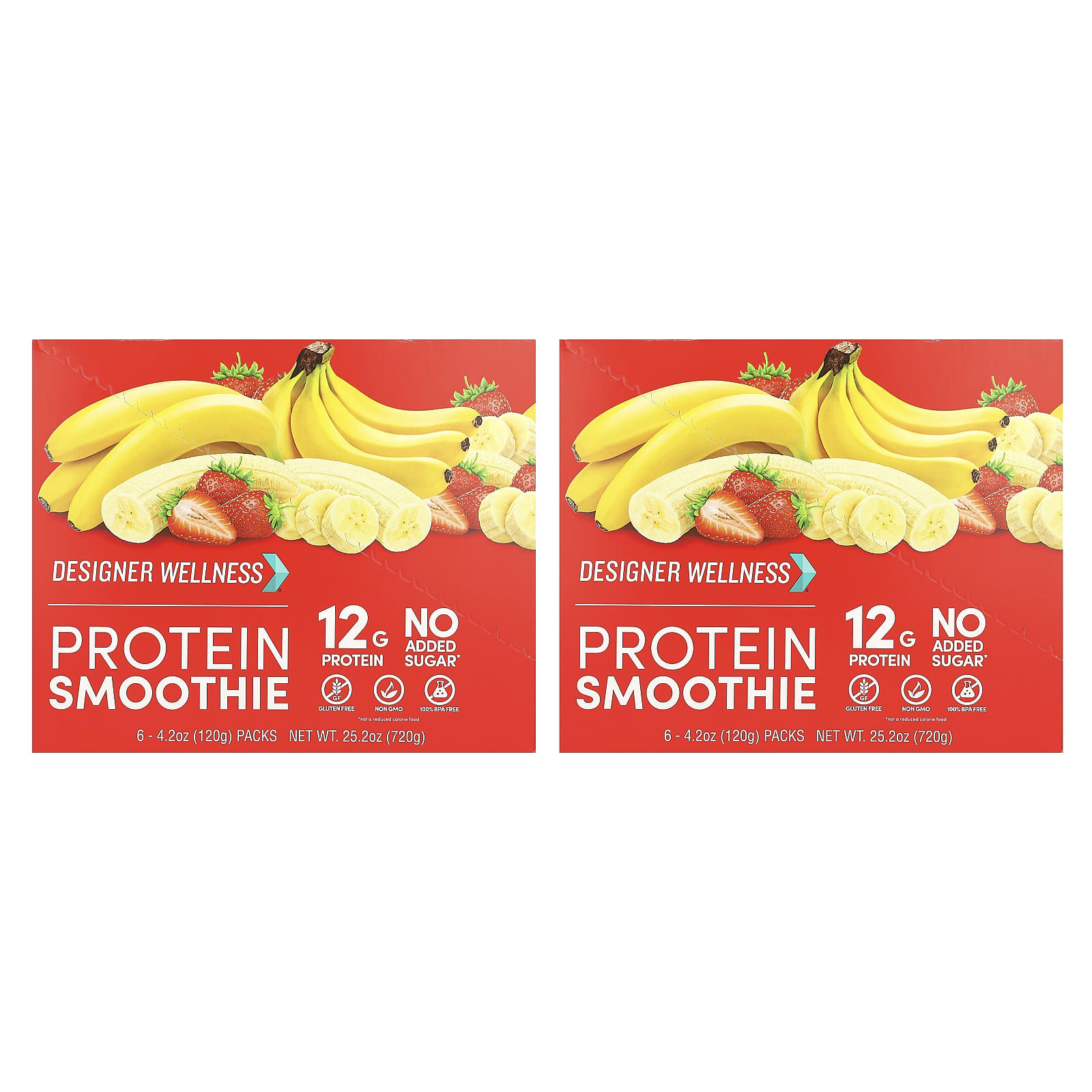 Strawberry Banana Protein Smoothie Packs | 12g Protein, Gluten-Free - Image 2