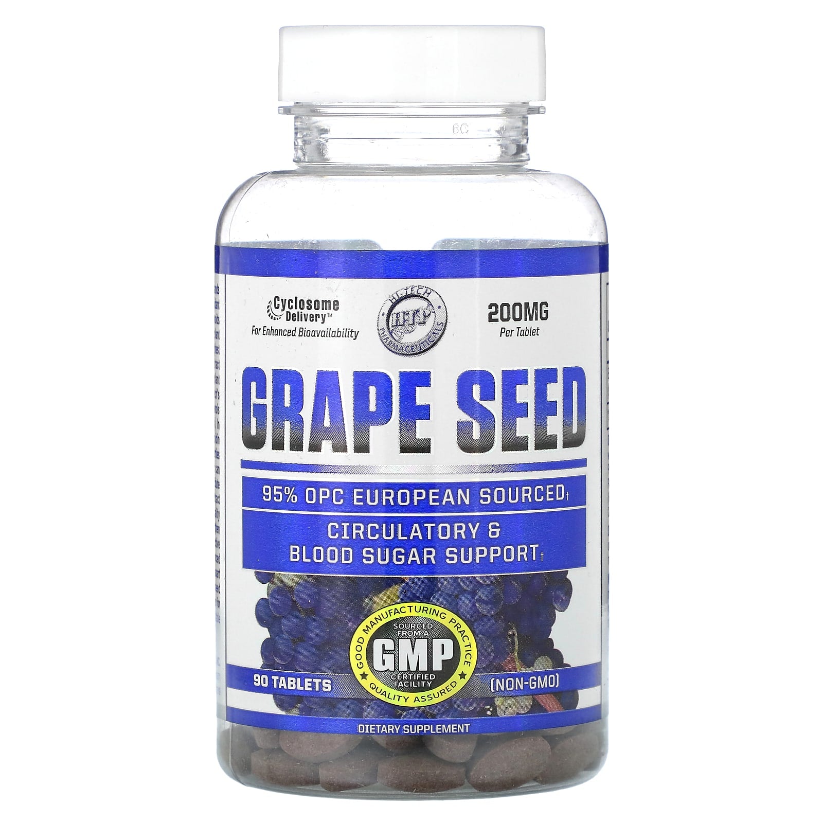 Grape Seed Extract by Hi Tech Pharmaceuticals - 200mg, 90 Tablets - Image 1