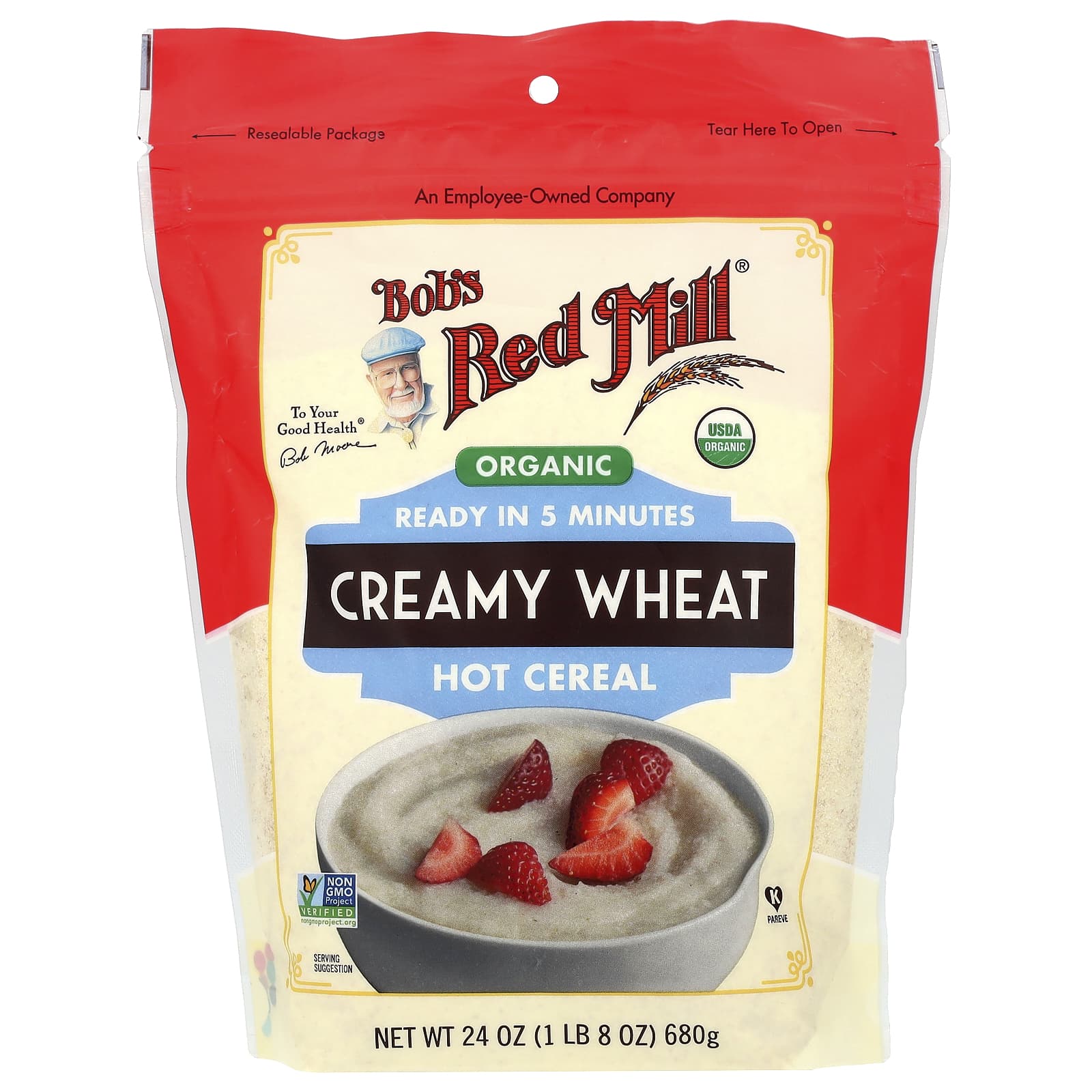 Organic Creamy Wheat Hot Cereal by Bob's Red Mill - 24 oz - Image 1