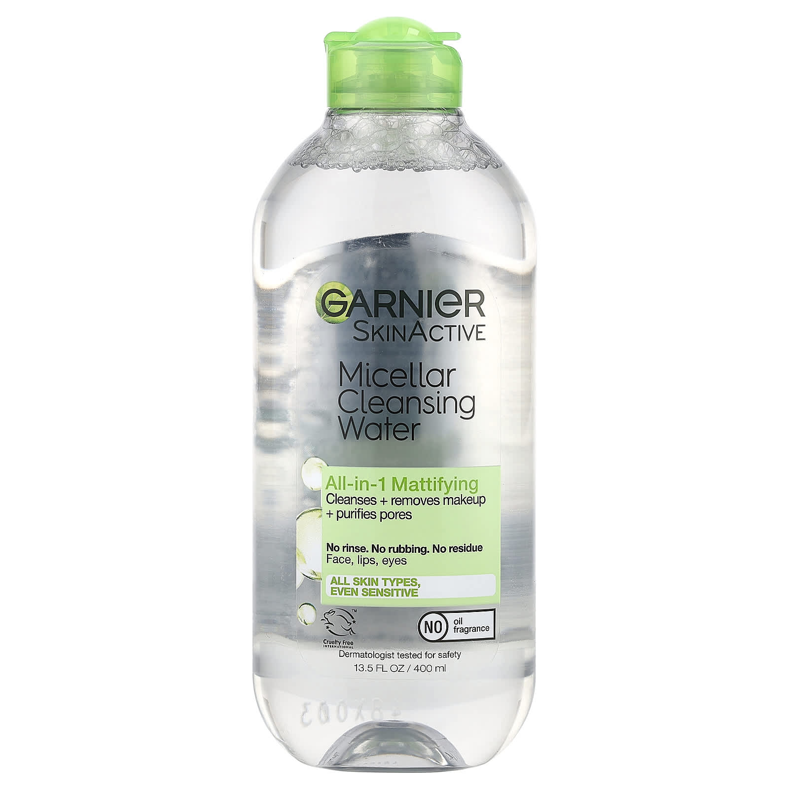 Garnier Micellar Cleansing Water, All-In-1 Mattifying, 13.5 oz (400 ml) - Image 1