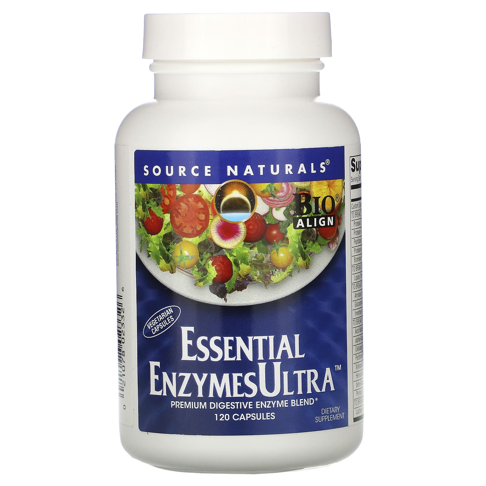 Source Naturals, Essential EnzymesUltra, 120 Capsules - Image 1