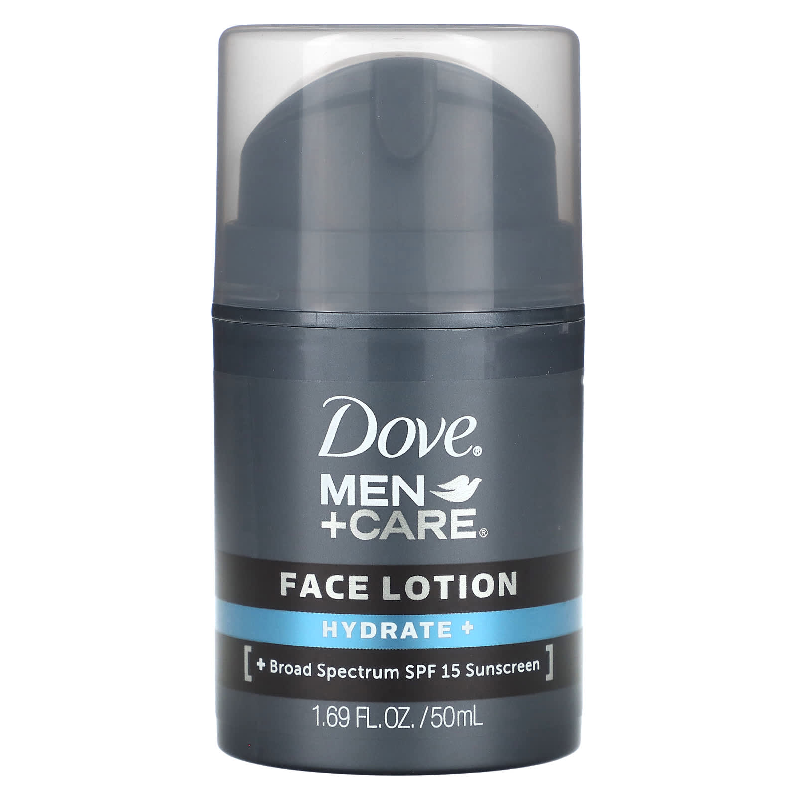 Dove Men+Care Face Lotion Hydrate+ SPF 15, 1.69 fl oz - Image 1