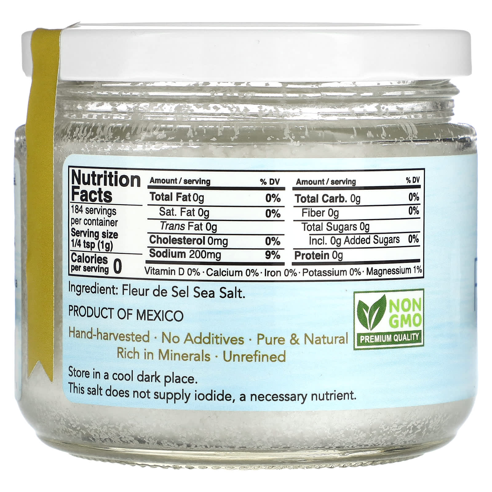 Kevala, Fleur De Sel, Less Sodium, Gourmet Sea Salt, 6.5 oz (184 g) - Image 2