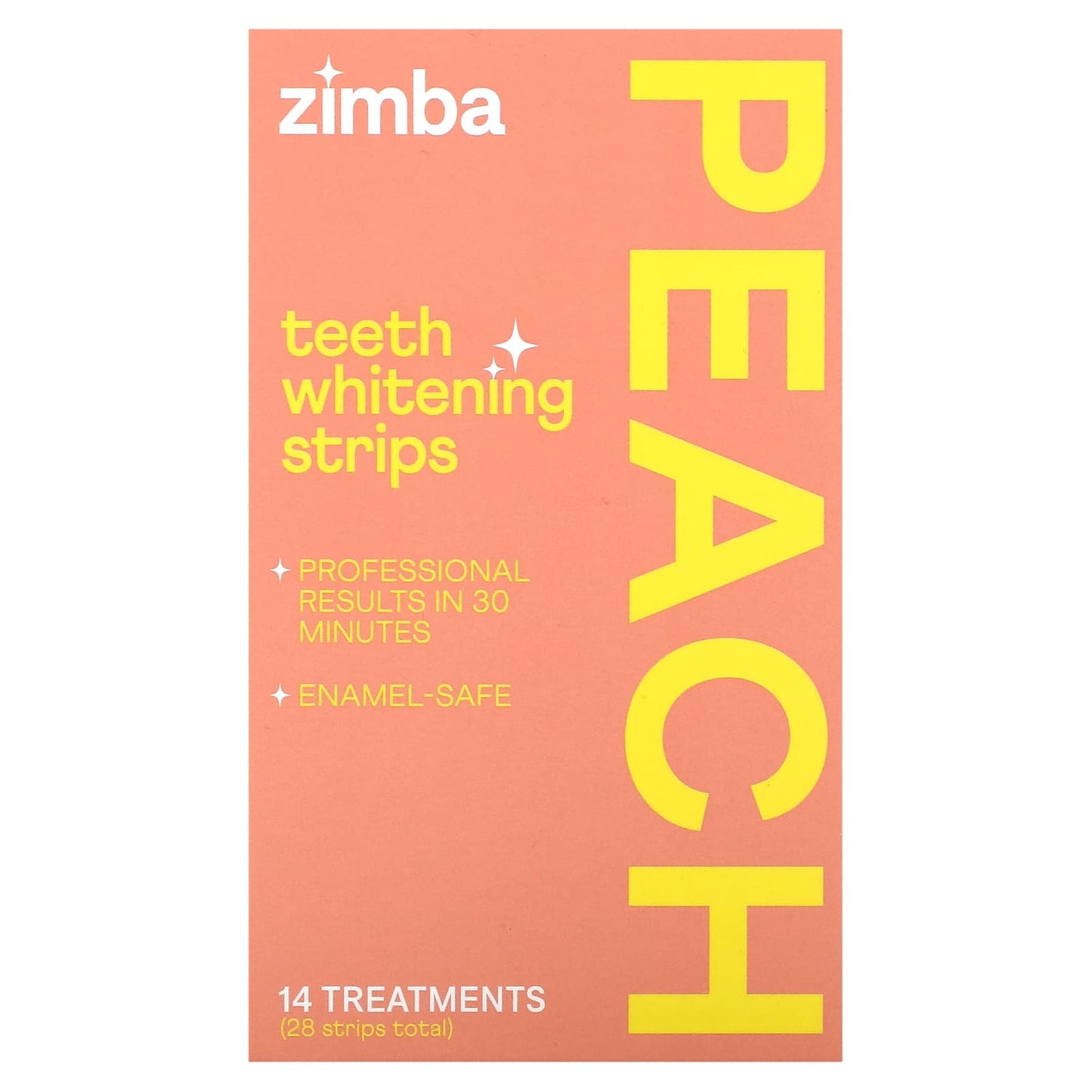 Zimba, Teeth Whitening Strips, Peach, 14 Treatments - Image 2