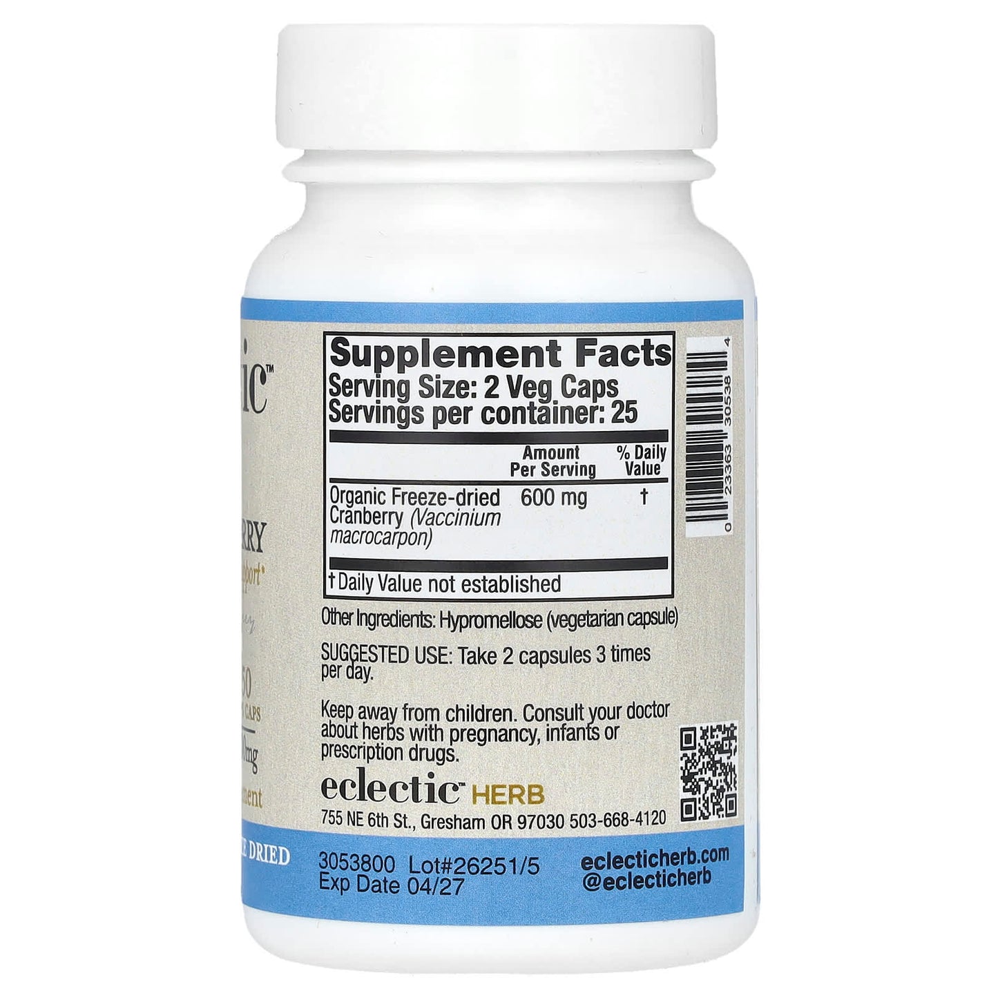 Support Urinary Tract Health with Eclectic Herb's Cranberry Capsules - Image 2