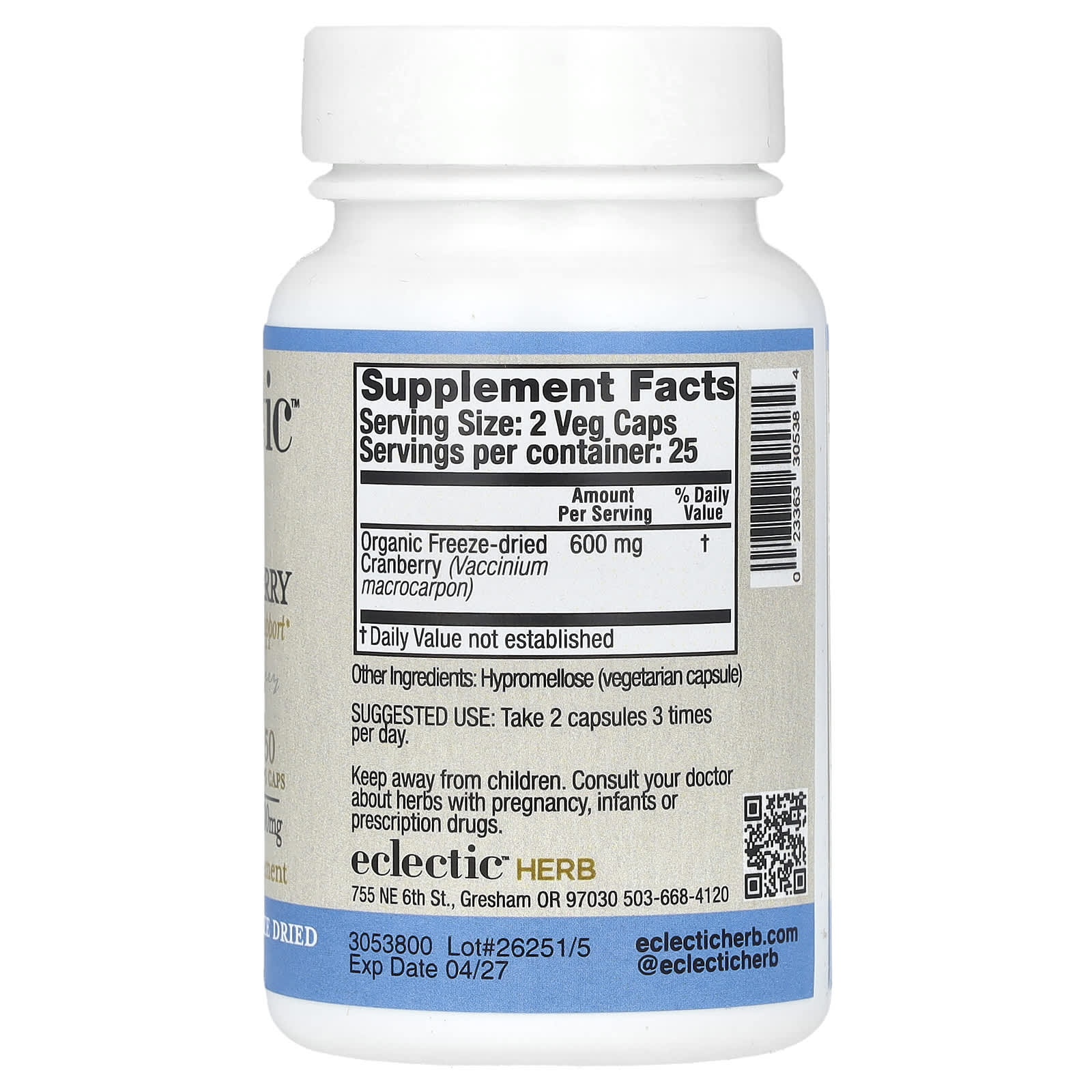 Support Urinary Tract Health with Eclectic Herb's Cranberry Capsules - Image 2