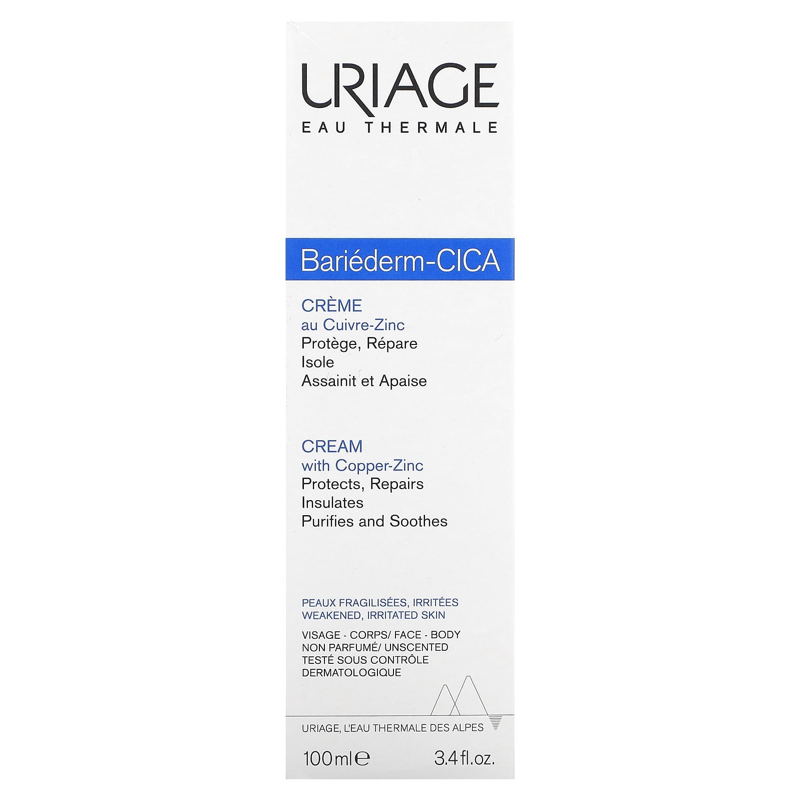Uriage, Bariederm-Cica Cream with Copper-Zinc, Unscented, 3.4 fl oz (100 ml) - Image 2