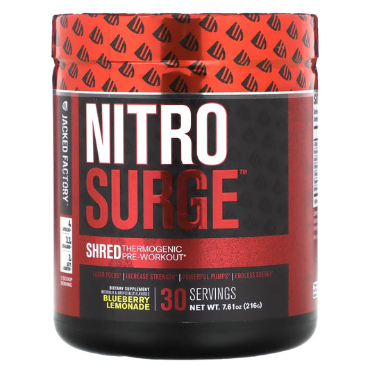 Jacked Factory Nitro Surge Shred Thermogenic Pre-Workout for Energy & Focus - Image 1