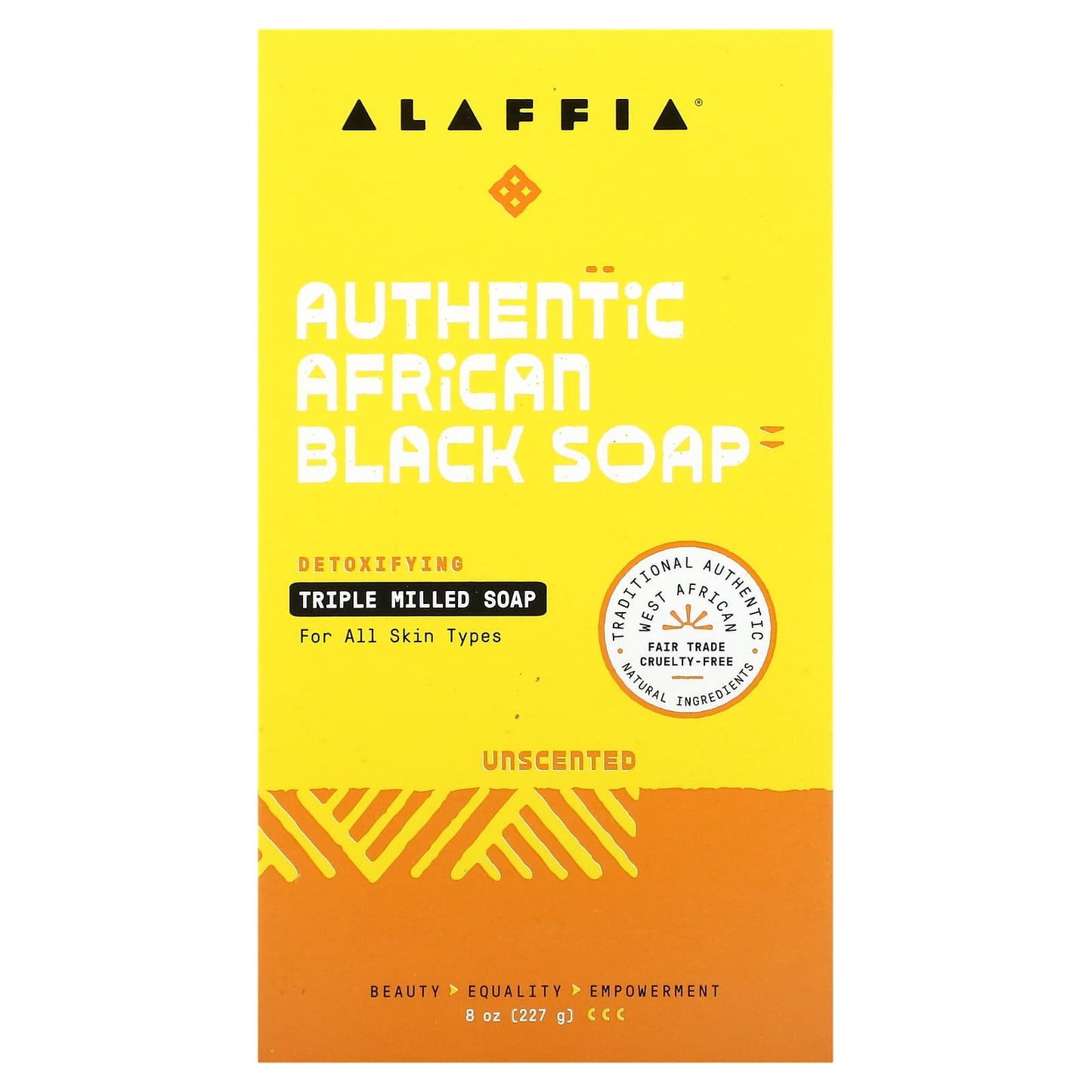 Authentic African Black Soap for All Skin Types | 8oz Unscented - Image 1