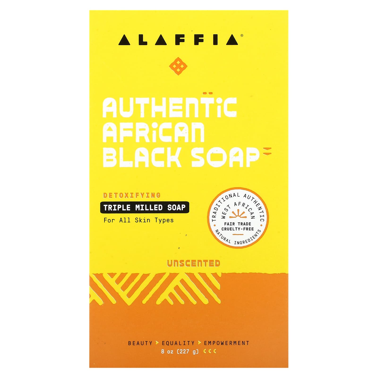 Authentic African Black Soap for All Skin Types | 8oz Unscented - Image 1