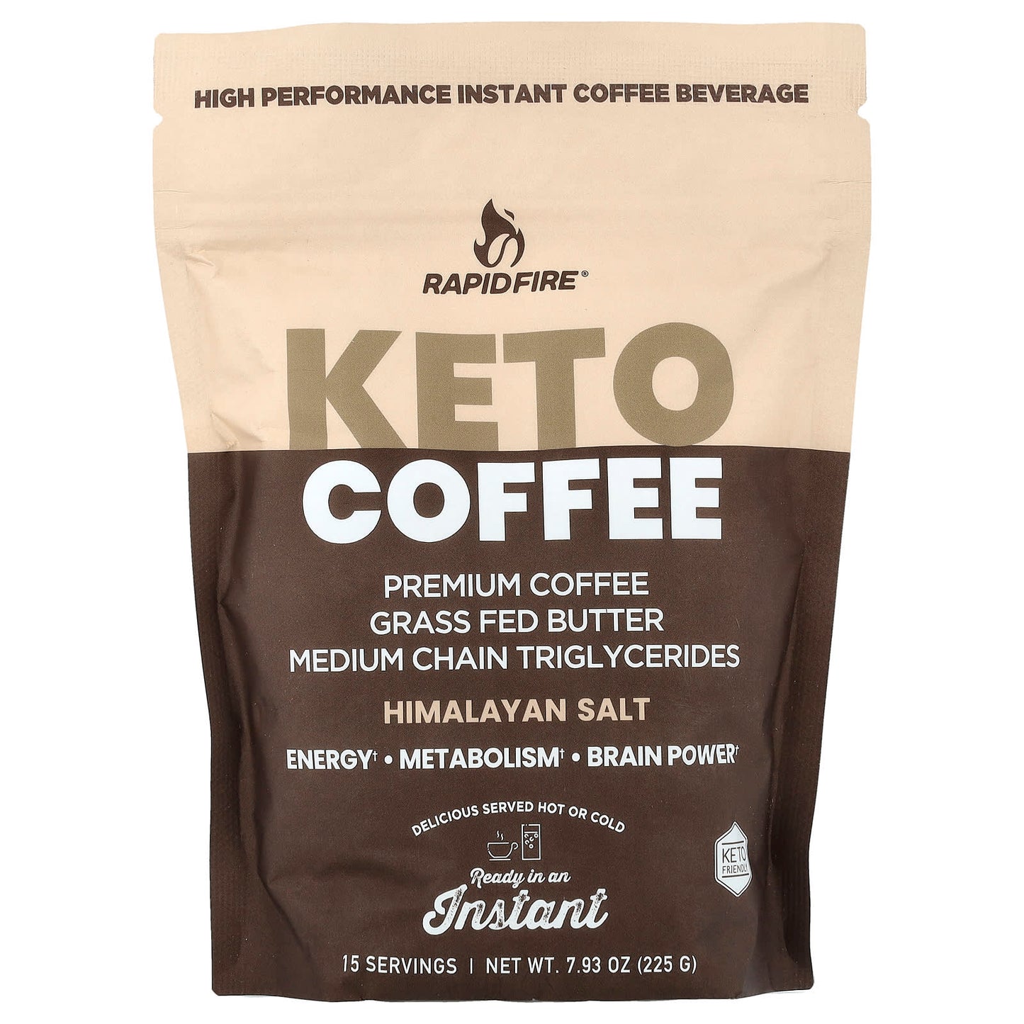 RAPIDFIRE, Keto Coffee, 7.93 oz (225 g) - Image 1