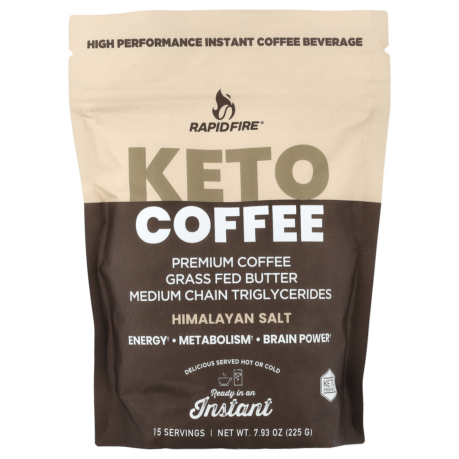 RAPIDFIRE, Keto Coffee, 7.93 oz (225 g) - Image 1