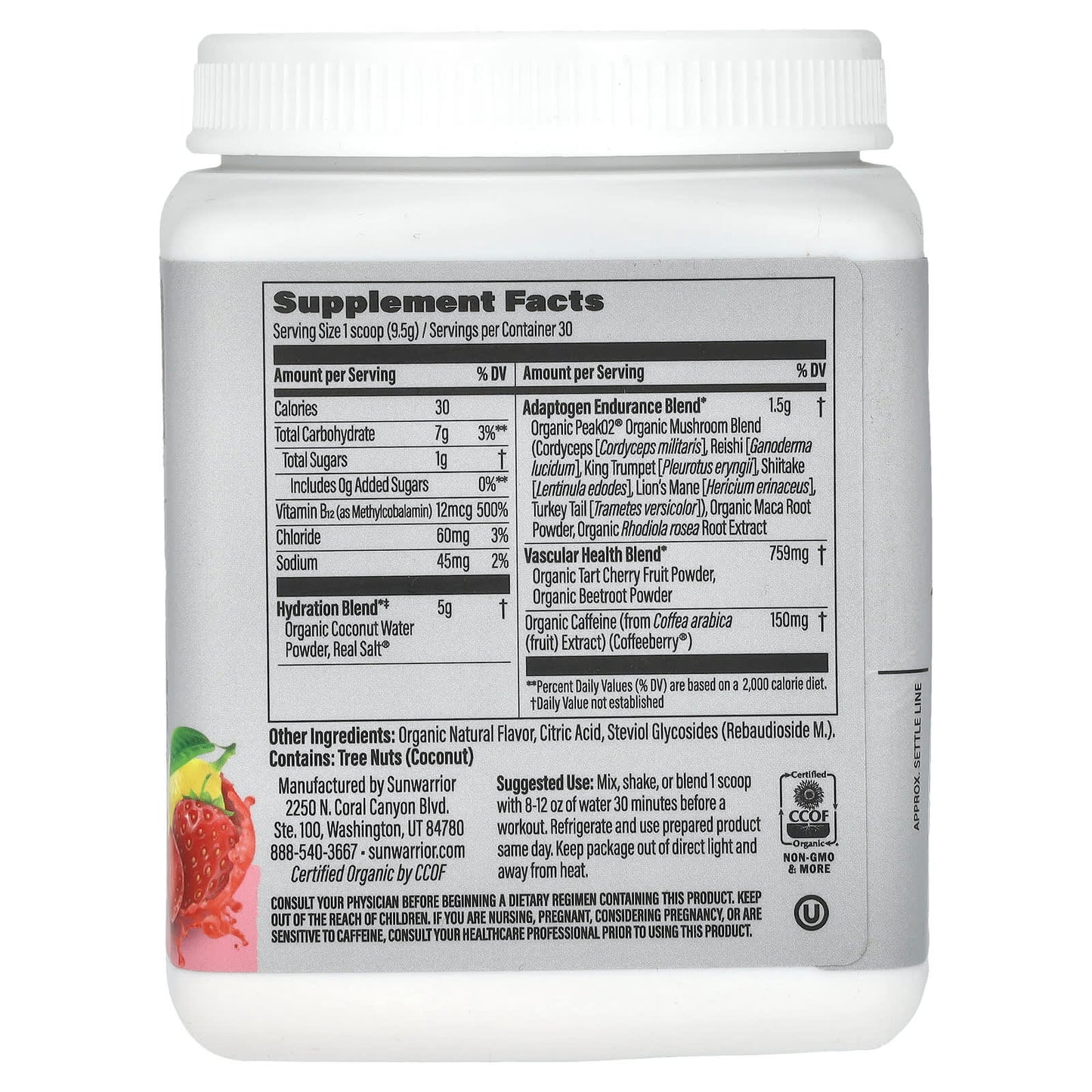 Sunwarrior, Sport, Active Energy Preworkout, Strawberry Lemonade, 10 oz (285 g) - Image 2