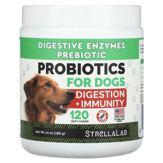 StrellaLab, Probiotics, For Dogs, Bacon, 120 Soft Chews, 10 oz (288 g) - Image 1