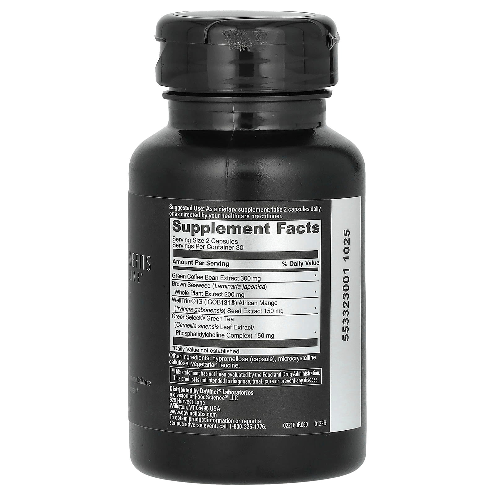 DaVinci Laboratories, Benefits Line, Adipo-Leptin Benefits, 60 Capsules