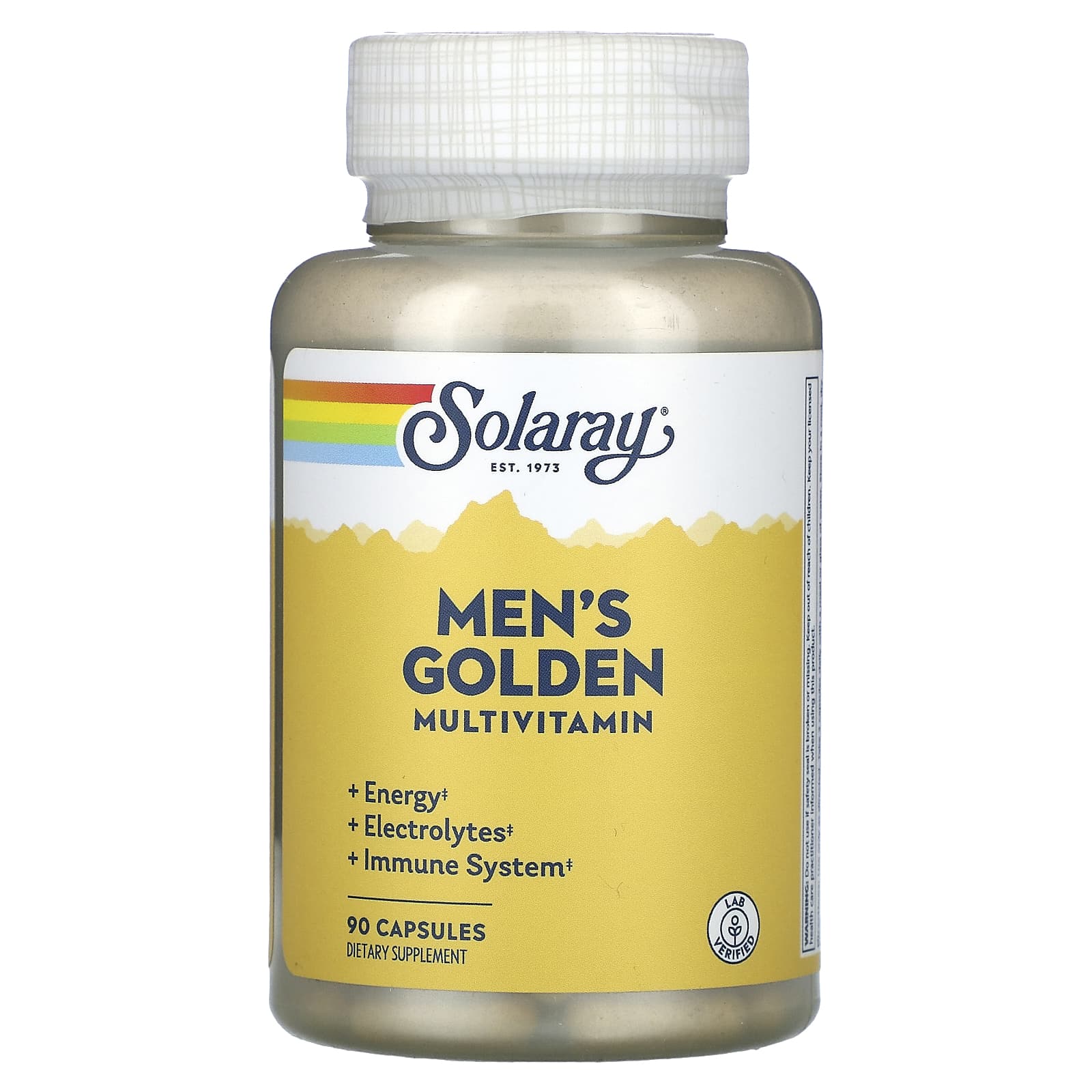 Solaray, Men's Golden Multivitamin, 90 Capsules - Image 1