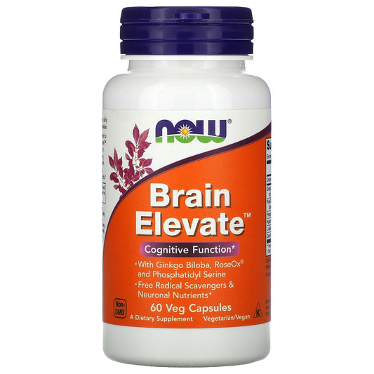 NOW Foods, Brain Elevate, 60 Veg Capsules - Image 1