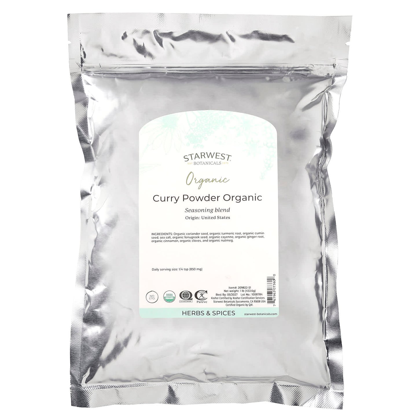 Starwest Botanicals, Organic Curry Powder, 1 lb (453.6 g) - Image 2