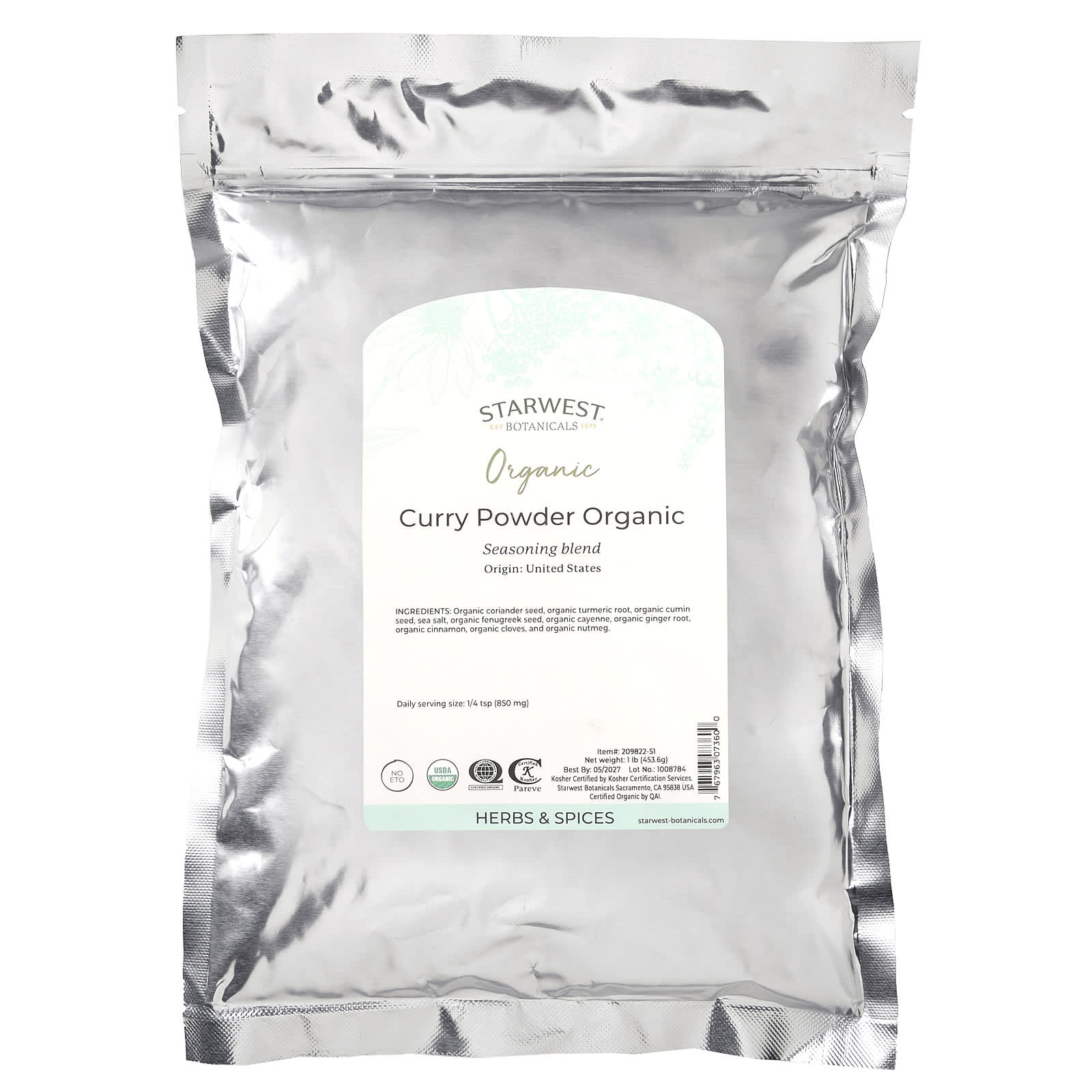 Starwest Botanicals, Organic Curry Powder, 1 lb (453.6 g) - Image 2