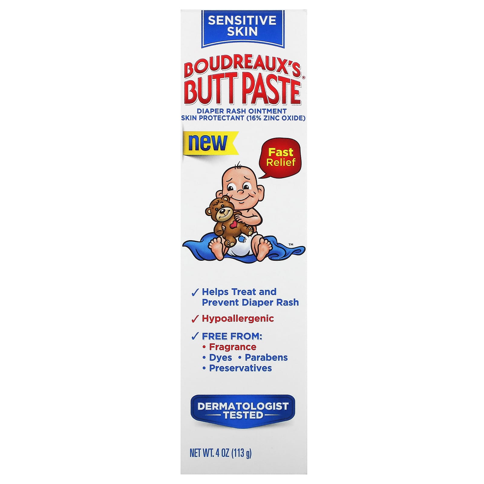 Natural Diaper Rash Relief with Boudreaux's Butt Paste - 4 oz - Image 1