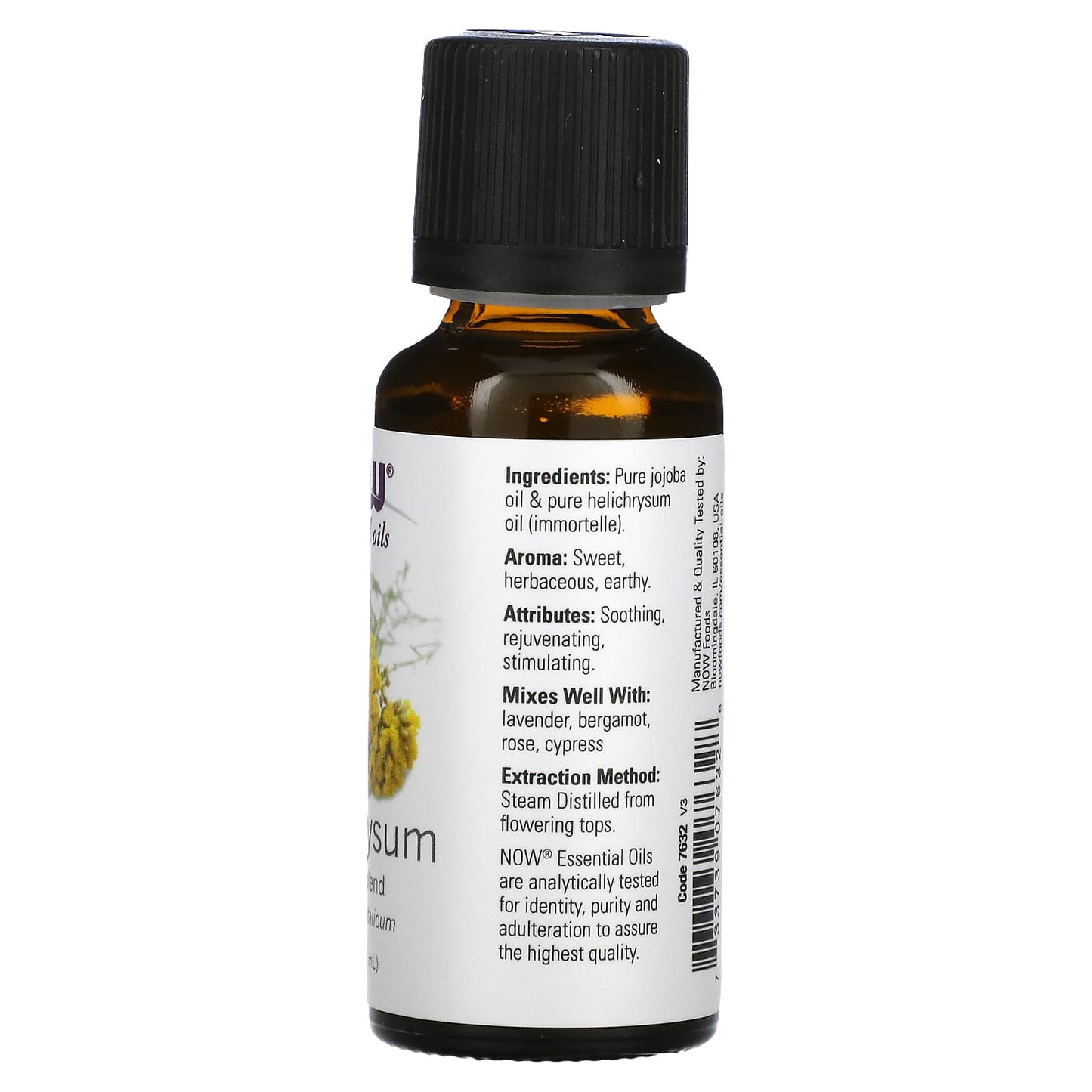 NOW Foods, Essential Oils, Helichrysum, 1 fl oz (30 ml) - Image 2
