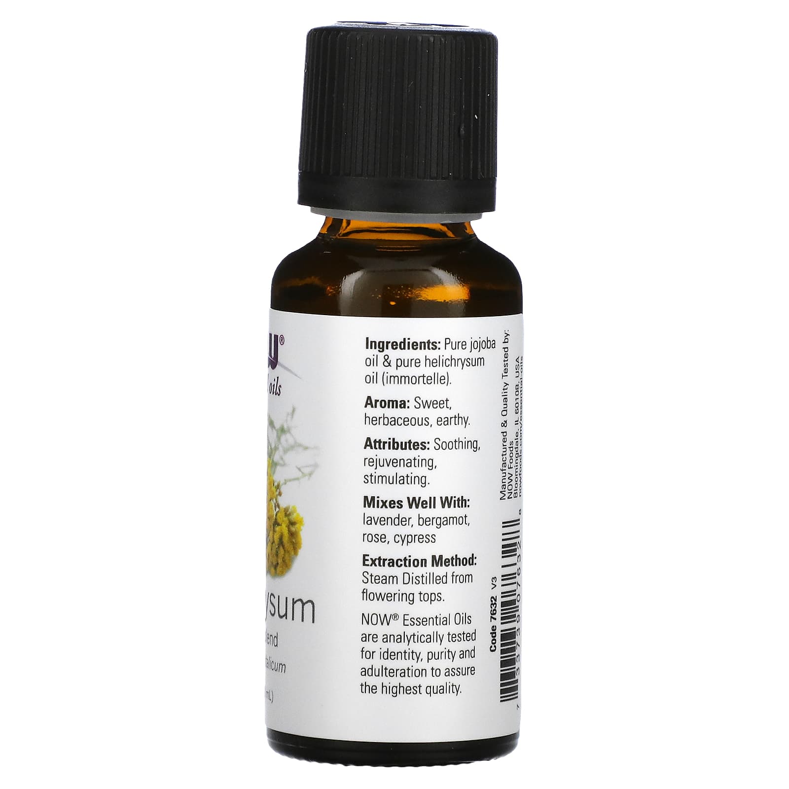 NOW Foods, Essential Oils, Helichrysum, 1 fl oz (30 ml) - Image 2