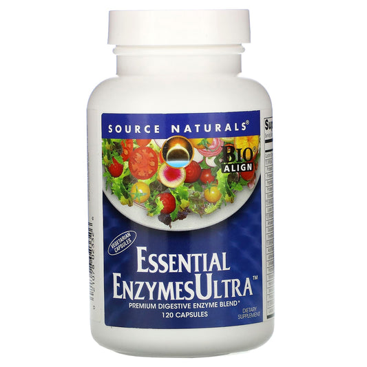 Source Naturals, Essential EnzymesUltra, 120 Capsules - Image 1