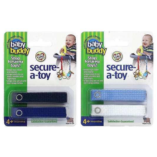 Baby Buddy Secure-A-Toy for Safe Toy Storage, 4+ Months, 4 Straps - Image 1
