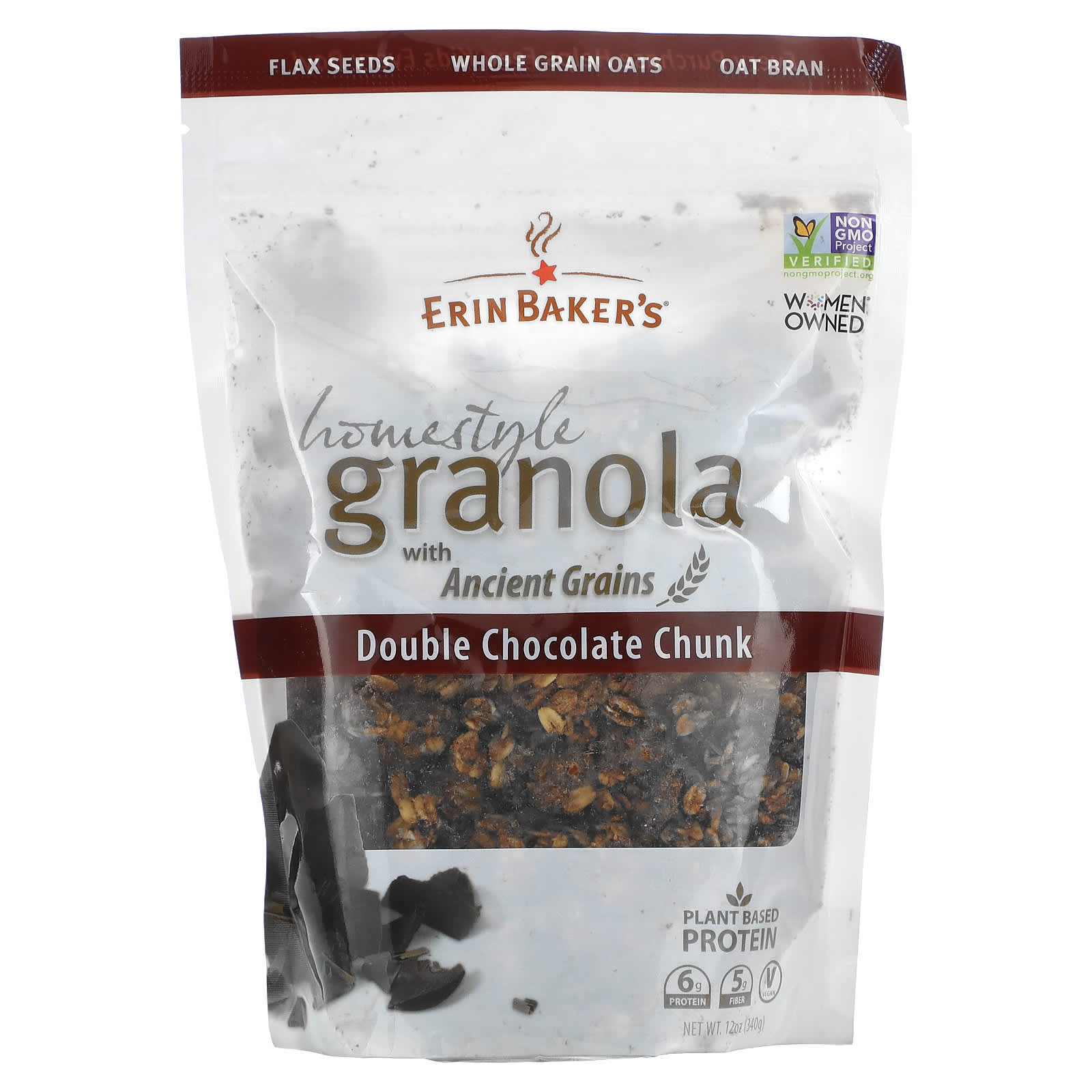 Erin Baker's Double Chocolate Chunk Granola with Ancient Grains, 12 oz (340 g) - Image 1