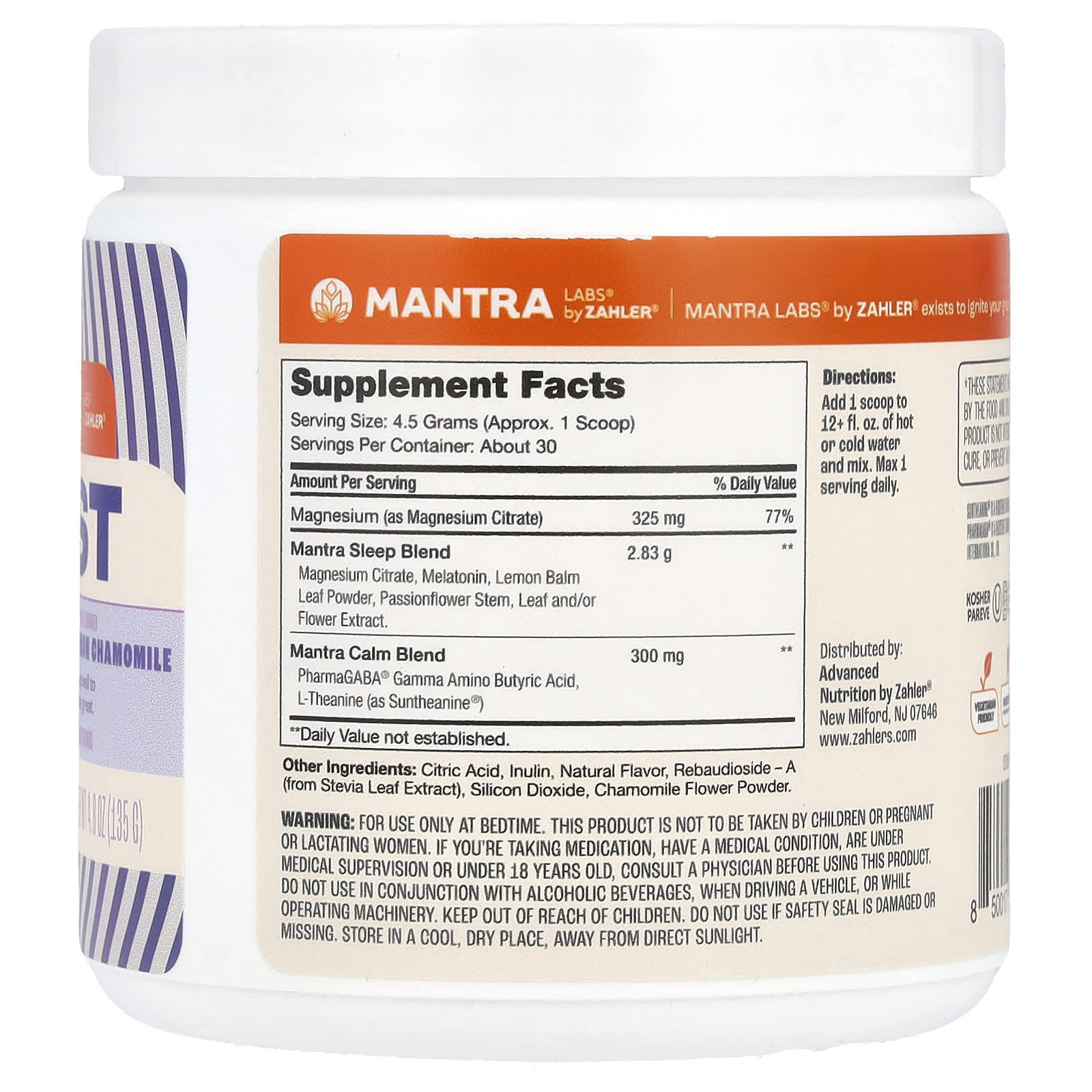 Zahler, Mantra Labs, Rest, Lemon Chamomile, 4.8 oz (135 g) - Image 2