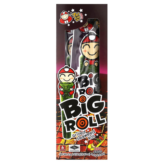 Tao Kae Noi, Big Roll, Grilled Seaweed Roll, BBQ Sauce, 6 Packets, 0.11 oz (3 g) Each - Image 1