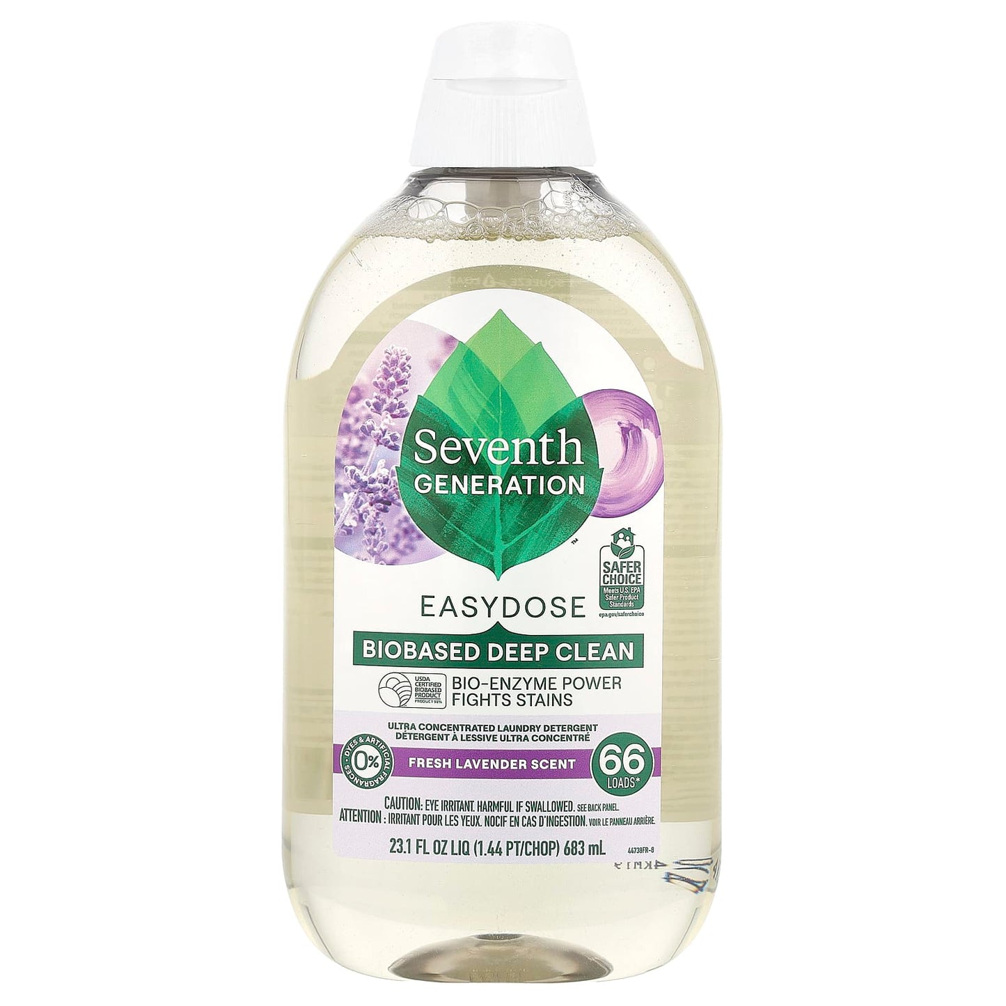Seventh Generation, Easydose, Ultra Concentrated Laundry Detergent, Fresh Lavender, 66 Loads, 23.1 fl oz (683 ml) - Image 1