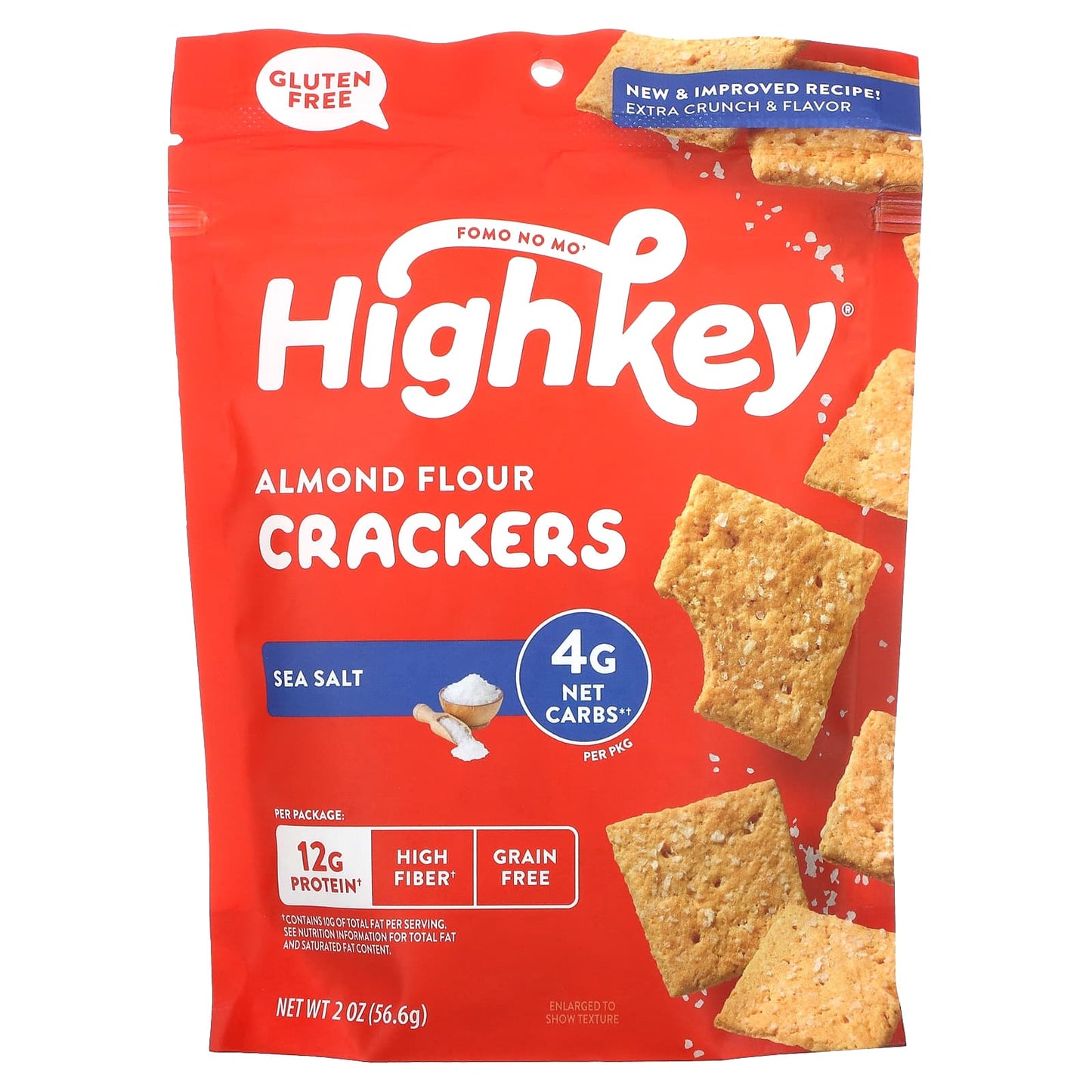 HighKey Almond Flour Crackers with Sea Salt | Gluten-Free & Keto - Image 1