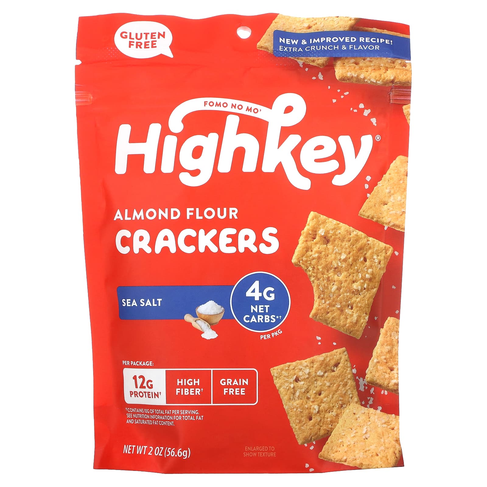 HighKey Almond Flour Crackers with Sea Salt | Gluten-Free & Keto - Image 1