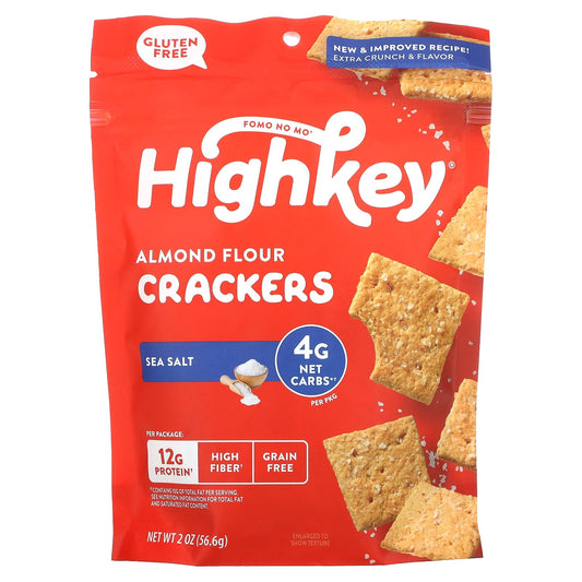 HighKey Almond Flour Crackers with Sea Salt | Gluten-Free & Keto - Image 1