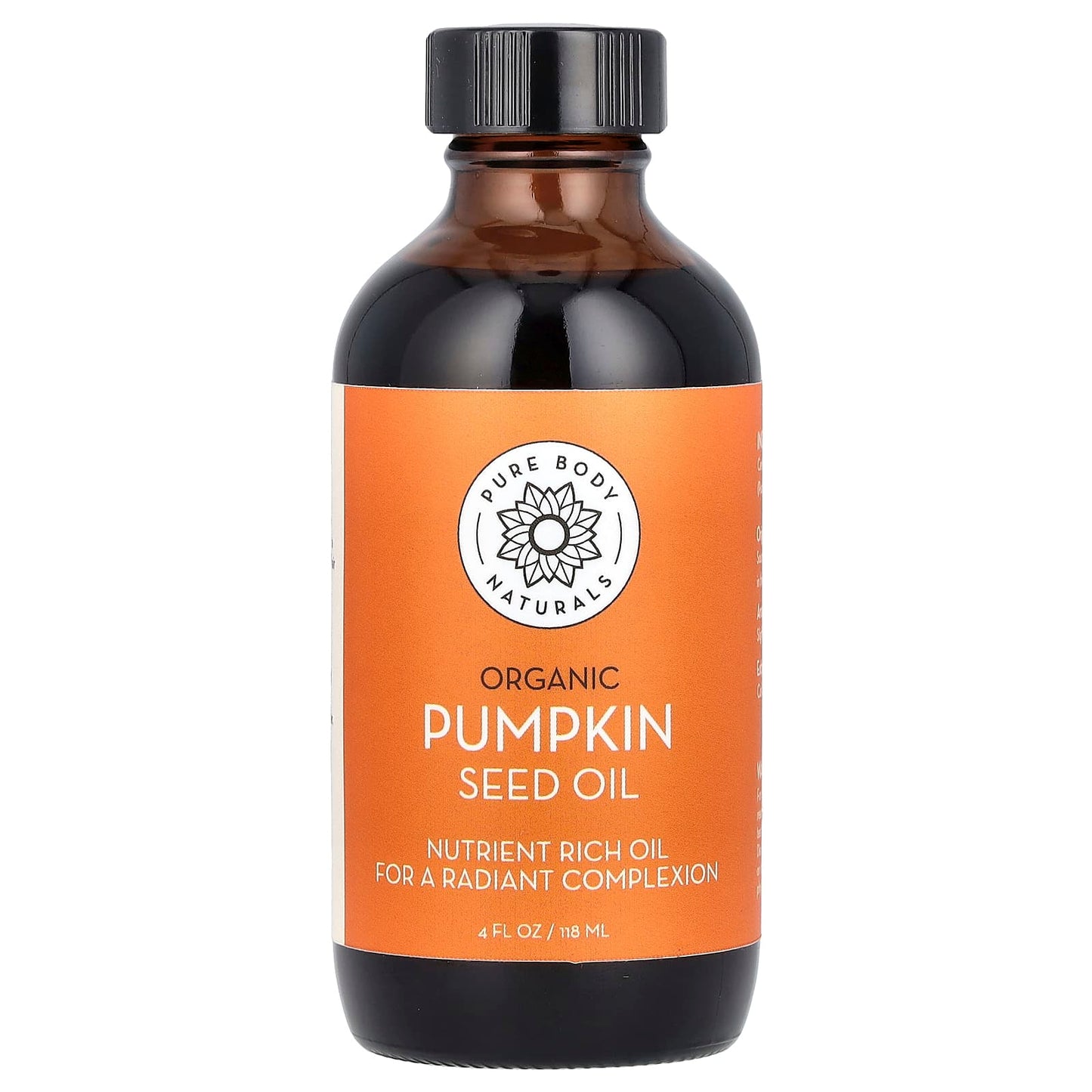 Pure Body Naturals, Organic Pumpkin Seed Oil, 4 fl oz (118 ml) - Image 1
