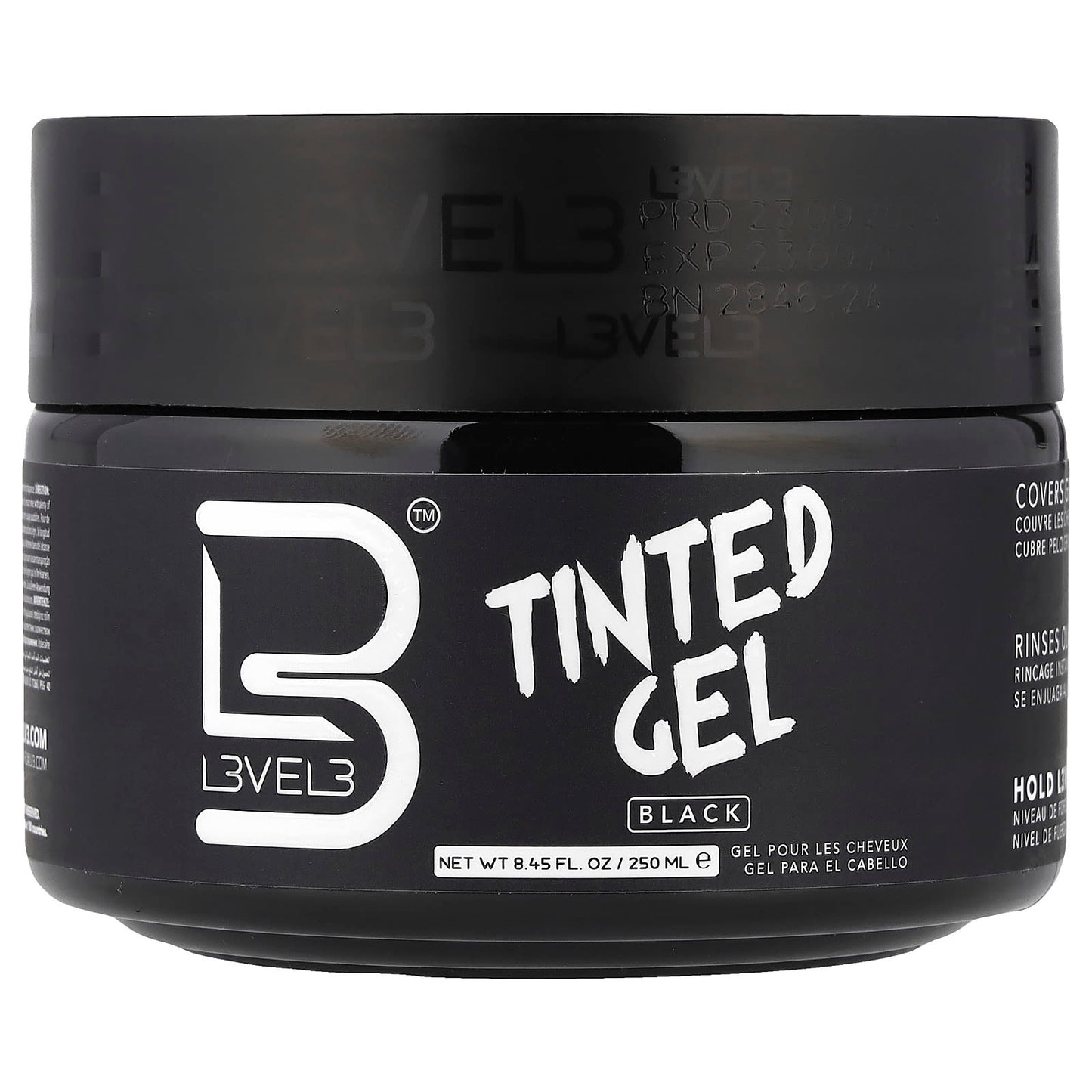 Level 3, Tinted Gel, Black , 8.45 fl oz (250 ml) - Image 1