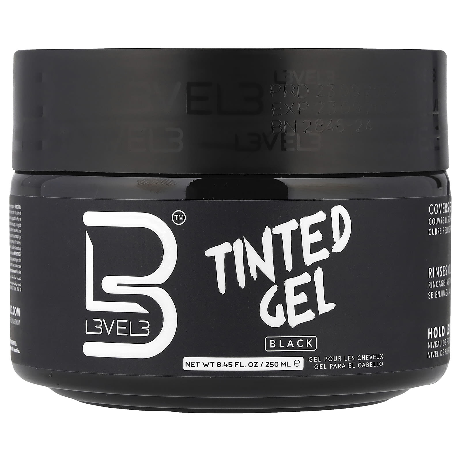 Level 3, Tinted Gel, Black , 8.45 fl oz (250 ml) - Image 1