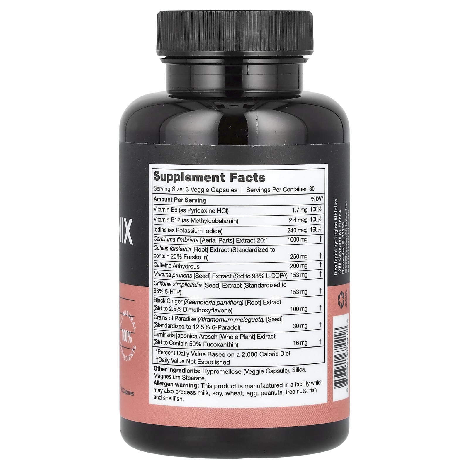 Legion Athletics, Phoenix, Fat Burner, 90 Capsules - Image 2