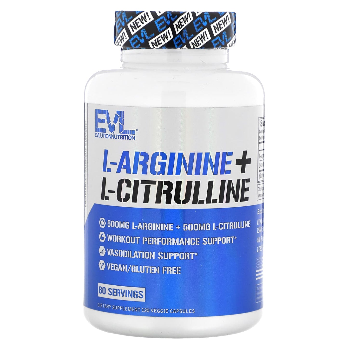 Boost Endurance with EVLution Nutrition L-Arginine + L-Citrulline - Image 1