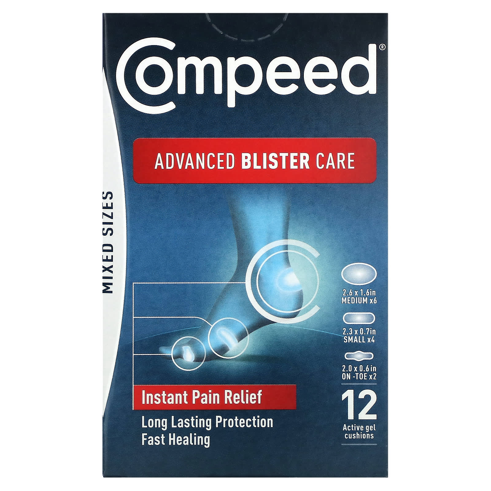 Compeed Blister Care, Advanced Hydrocolloid Gel Cushions, 12 Count - Image 1