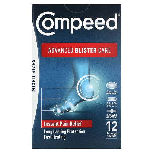 Compeed Blister Care, Advanced Hydrocolloid Gel Cushions, 12 Count - Image 1