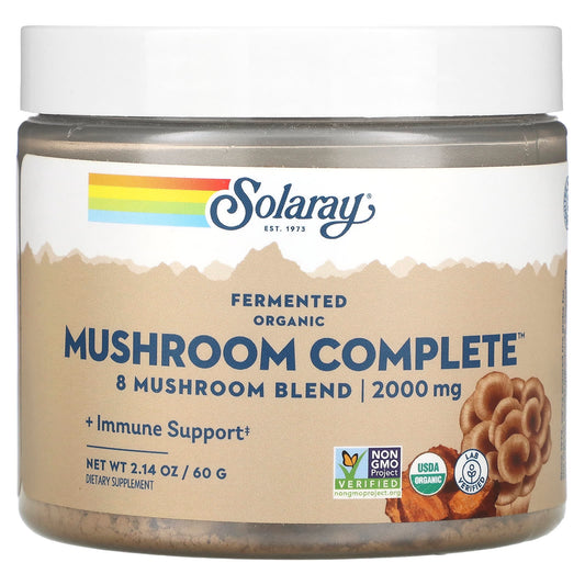 Solaray, Organic Fermented Mushroom Complete, 2,000 mg, 2.14 oz (60 g) - Image 1