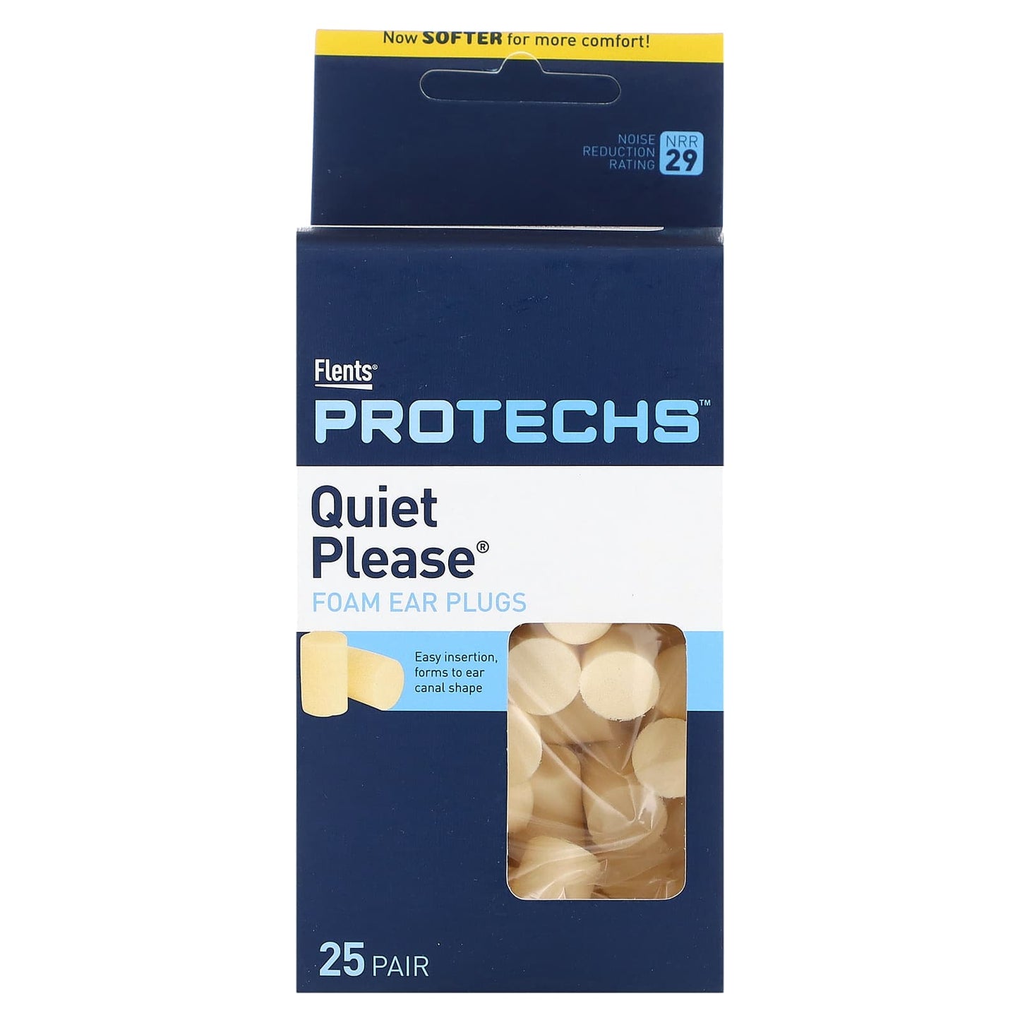 Flents Noise Reduction Ear Plugs, 25 Pair, Comfortable and Effective - Image 1