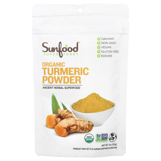 Sunfood, Organic Turmeric Powder, 4 oz (113 g) - Image 1