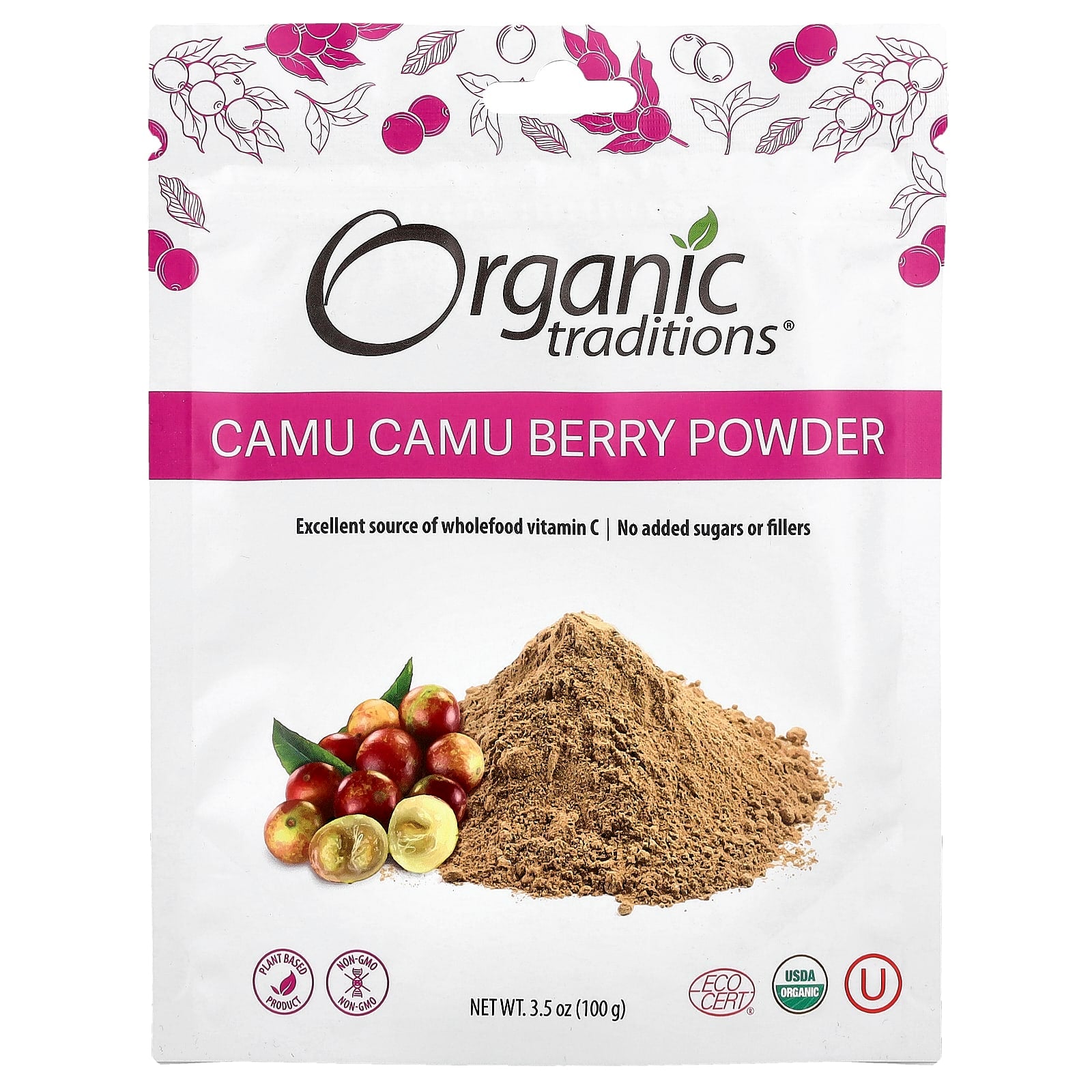 Organic Traditions, Camu Camu Berry Powder,  3.5 oz (100 g) - Image 1