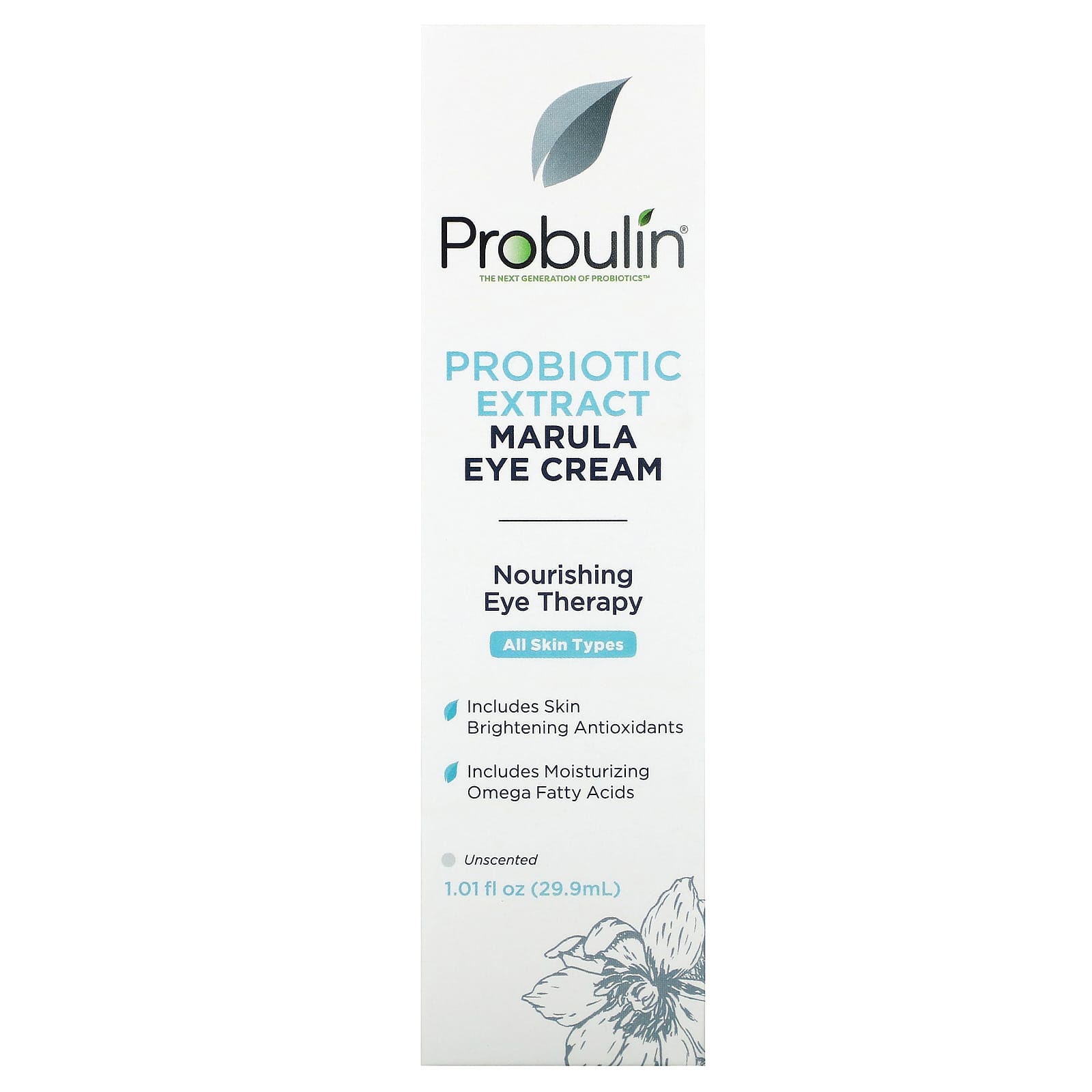Probulin, Probiotic Extract Marula Eye Cream, Unscented, 1.01 fl oz (29.9 ml) - Image 2
