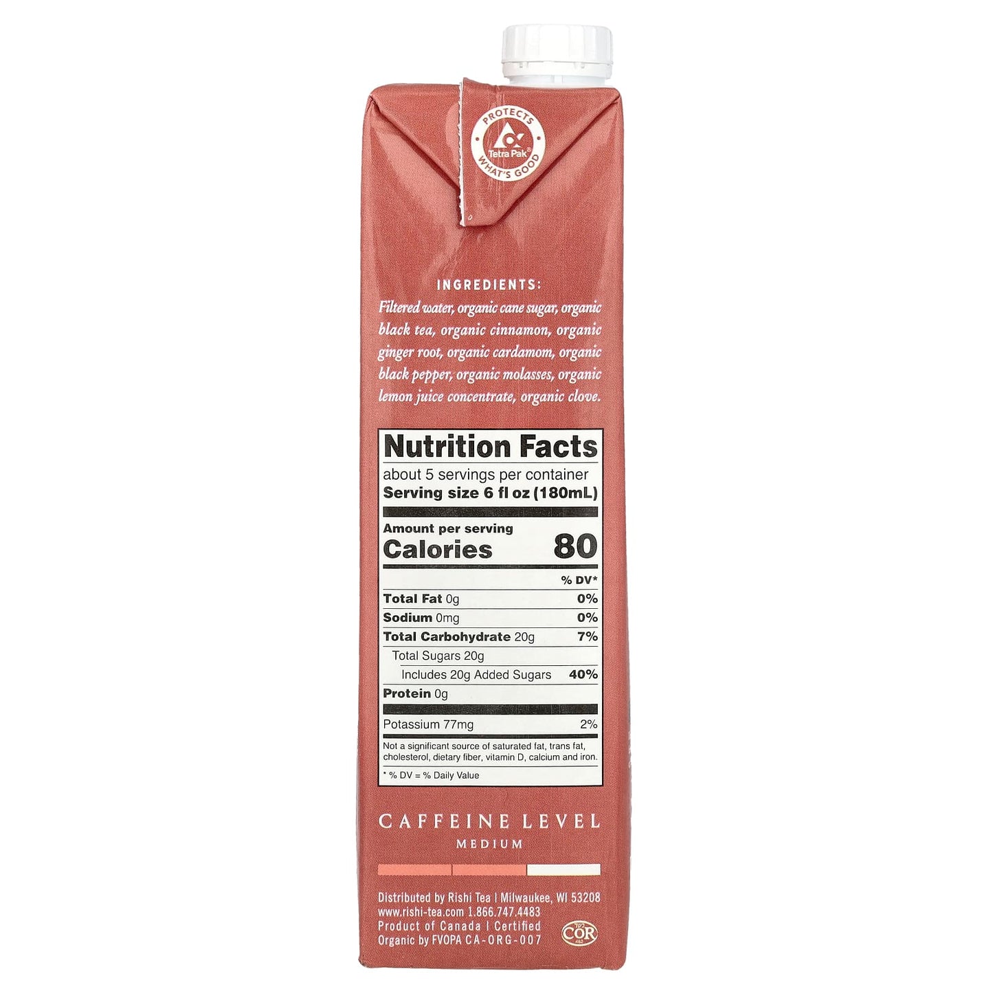 Rishi Tea, Organic Chai Concentrate, Masala Chai, 32 fl oz (946 ml) - Image 2